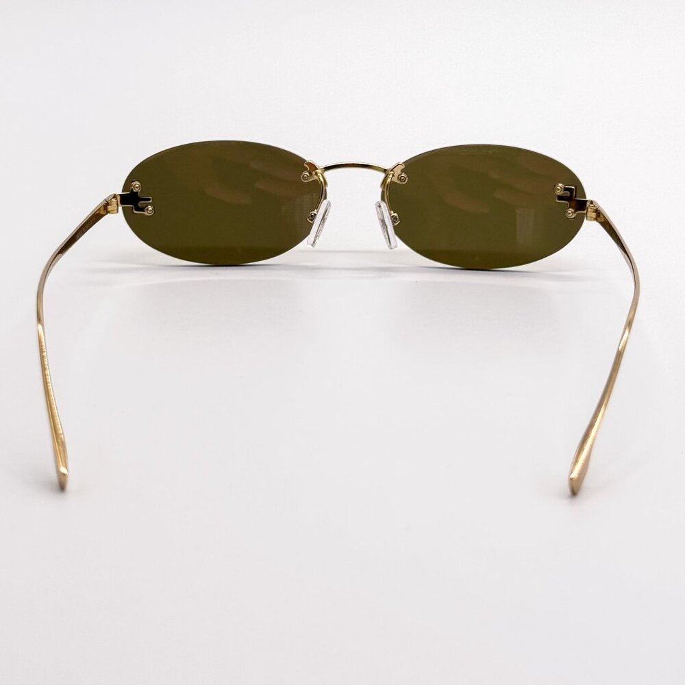 NEW FE4075US 30L ROUND GOLD MIRROR FENDI WOMN SUNGLASSES - Picture 8 of 13